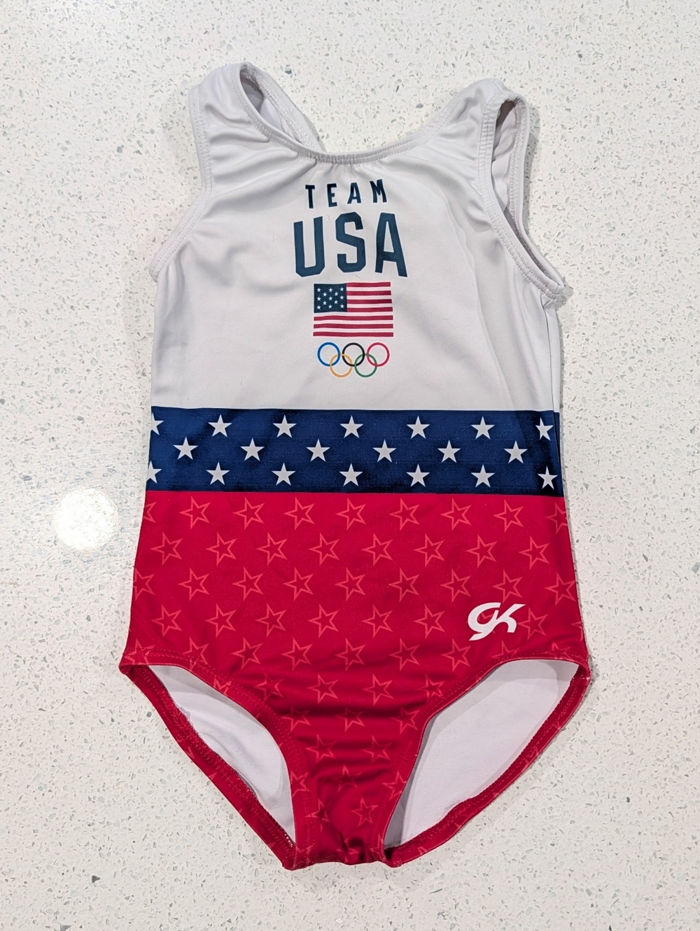 OFFICIAL TEAM USA GK Elite Extra Small Gymnastics Dance Leotard OLYMPIC Replica